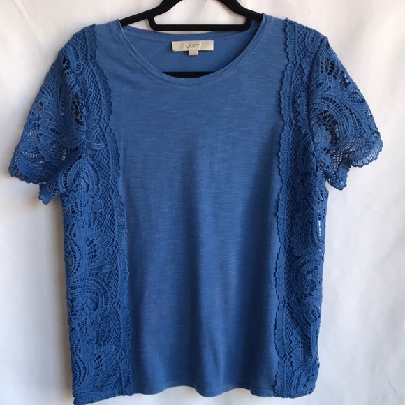 Tops - Ann Taylor Loft blue short sleeve top, M